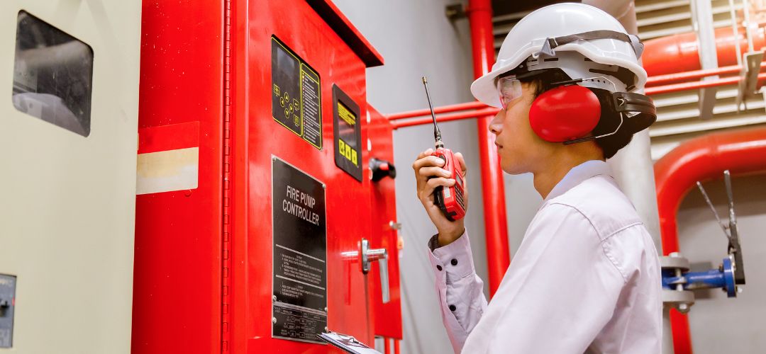 Instalação de alarme de incêndio